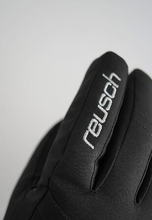 Жіночі гірськолижні рукавички Reusch Softshell, водонепроникні та теплі, чорно-сріблясті, розмір 6.5