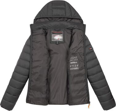 Чоловіча куртка Geographical Norway: тепла, з підкладкою, стеганий дизайн, капюшон, для осені/зими, темно-сірий колір