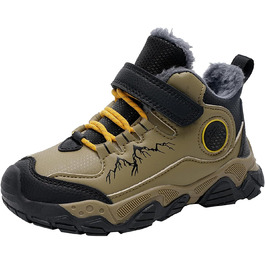 Зимові чоботи для дітей: теплі, водонепроникні, зручні для ходьби та трекінгу. Колір хакі, розмір 38 EU