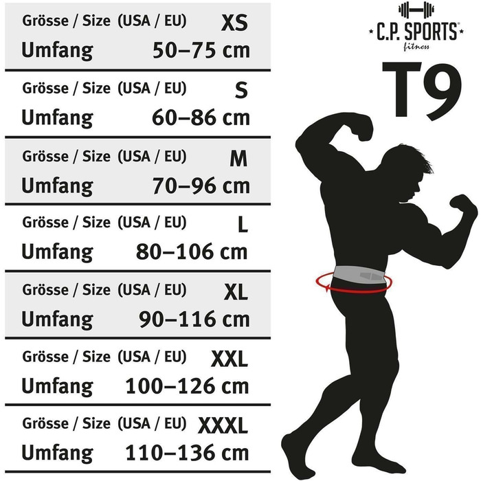 Пояс для пауерліфтингу C.P. Sports Profi T9, важкий Power Belt для КДК, професійний спортивний ремінь