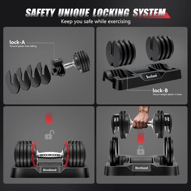 Регульовані гантелі 2 шт., набір ваг 11,3 кг, швидке налаштування ваги для тренувань, пара гантелей для чоловіків та жінок для домашнього фітнесу, обладнання для тренувань (11,3 кг пара)