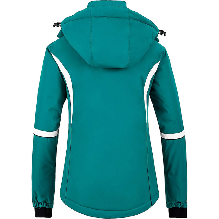 Жіноча водонепроникна куртка Wantdo для катання на лижах з капюшоном та флісовою підкладкою, зелена
