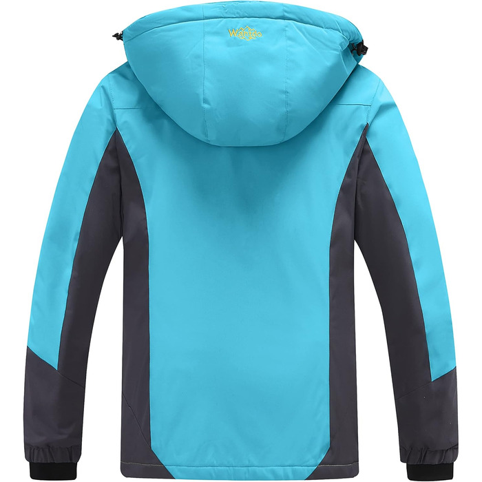 Жіноча гірськолижна куртка Wantdo, тепла флісова куртка, водонепроникна, дихаюча, вітрозахисна, з капюшоном, для активного відпочинку, турквіс, розмір M
