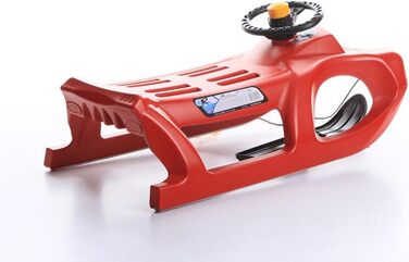 Дитячий санки Zigi-Zet Control: пластикові санки з тяговим тросом та керуванням, 2 кольори (червоний)