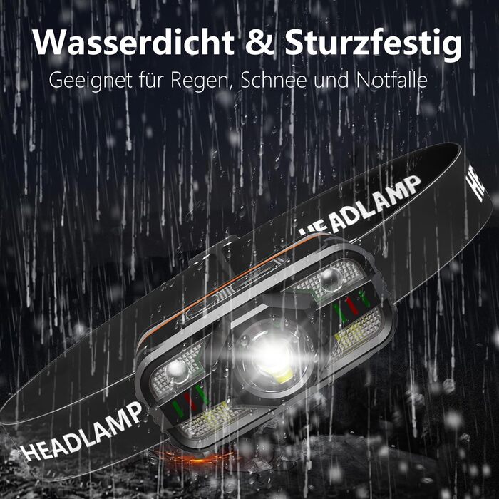 Ліхтар налобний Skylla LED акумуляторний 250000 люмен, Zoom, 11 режимів, IP67, регульований, для кемпінгу та надзвичайних ситуацій (T07)