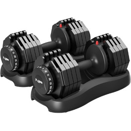 Регульовані гантелі 25 кг з антиковзним грифом для фітнесу та тренувань