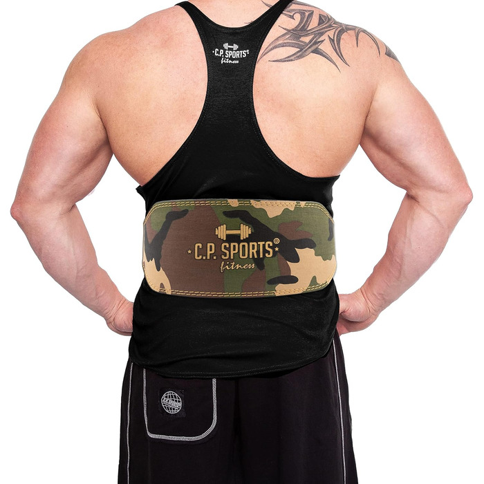 Шкіряний пояс для важкої атлетики C.P. Sports, стандартний або широкий, чоловічий та жіночий, для пауерліфтингу, бодібілдингу, фітнесу