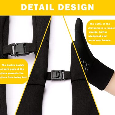 Рукавички сенсорні для велоспорту, чорні. Чоловічі/жіночі, нековзкі, вітронепроникні, для велосипеда, бігу, катання, лижного спорту. Зимові рукавички.