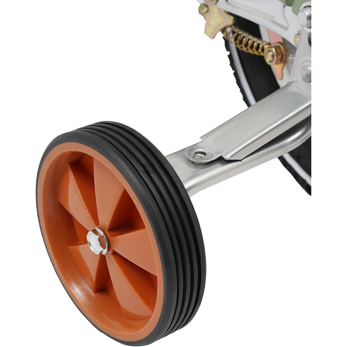 Дитяче велосипед 12 дюймів, регульована висота, з додатковими колесами та кошиком, для дітей 2-4 років, зелений