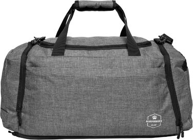 Спортивна сумка Bearformance Ultimate 50L з рюкзаком, відділенням для взуття та вологих речей, сіра, з переробленого PET, для тренажерного залу, подорожей, чоловіків і жінок