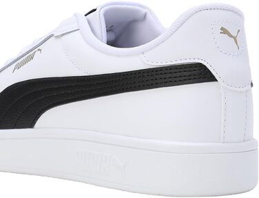 Чоловічі шкіряні кросівки Puma Smash 3.0 L чорні (White Black Gold), 37 EU