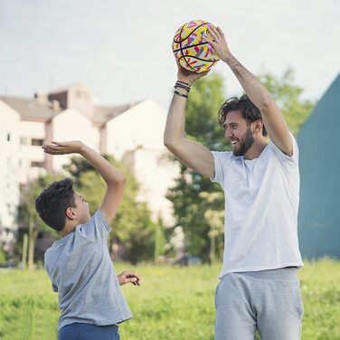 М'яч баскетбольний FAKOFIS, розмір 5 та 7, для гри на вулиці та в залі, тренування, для дітей та дорослих (сірий, рожевий)
