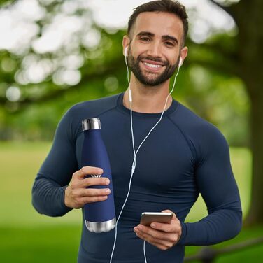 Термосфляка 750 мл, термос-пляшка з подвійними стінками, для газованої води, без BPA, витокозахисна, ізольована фляка з нержавіючої сталі для університету, роботи, подорожей, спорту, активного відпочинку, хлопчиків та дівчаток, темно-зелений (750 мл, темн