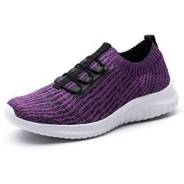 Кросівки жіночі TIOSEBON slip-on, фіолетові, легкі, дихаючі, для спорту та прогулянок, розмір 44 EU