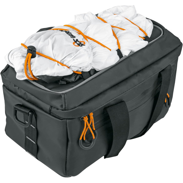 Велосипедна сумка SKS GERMANY Infinity TOPBAG на багажник, водонепроникна, знімний плечовий ремінь, MIK-сумісна, 7 л, чорна