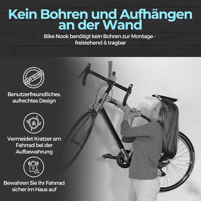 Підставка для велосипеда Bike Nook Pro: вертикальна, для гаража та дому, з корзиною, 1 шт.