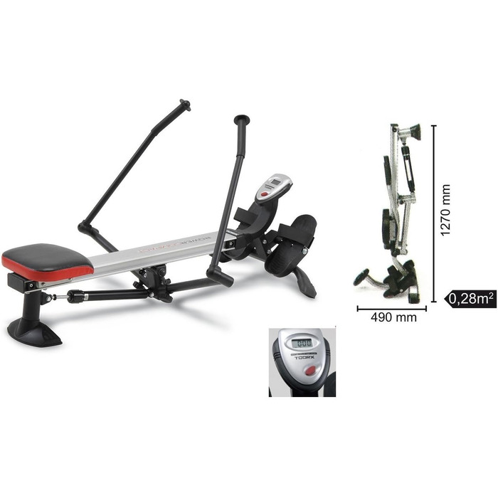 Гребний тренажер TOORX ROWER-COMPACT для дому, складаний, магнітний
