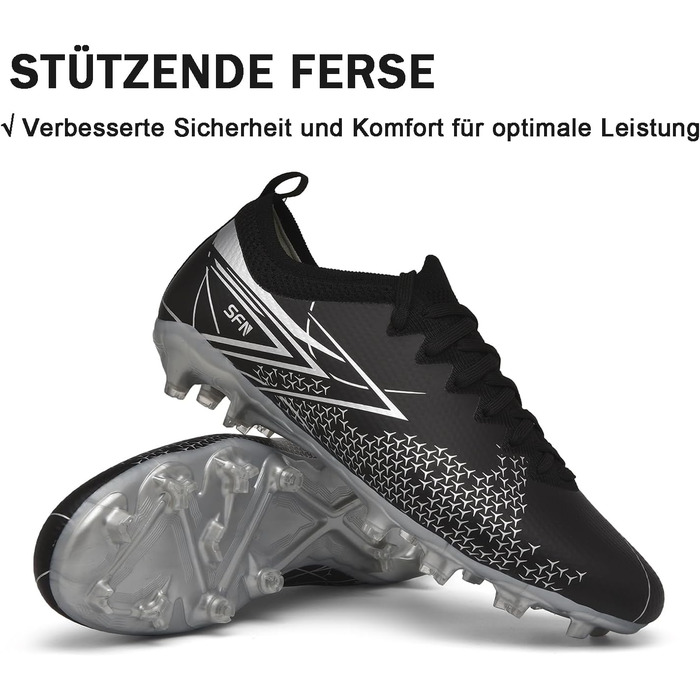 Чоловічі футбольні бутси для залу та вулиці, розмір 43 EU, чорні