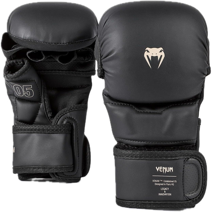Рукавички для спарингу Venum Impact Evo MMA, чорні, унісекс, розмір S