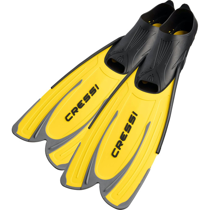 Ласти Cressi Agua Short для плавання та снорклінгу, короткі, розмір 37/38, жовті