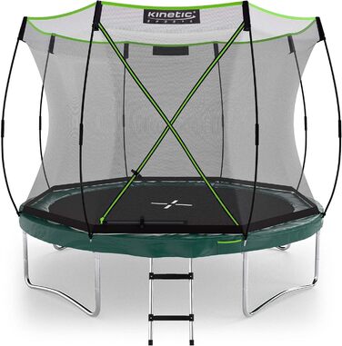 Трамплін KINETIC SPORTS 'Bungee Safety Elite' Ø 244/305/366 см - AirMAXX, для дітей та дорослих, Outdoor, зелений