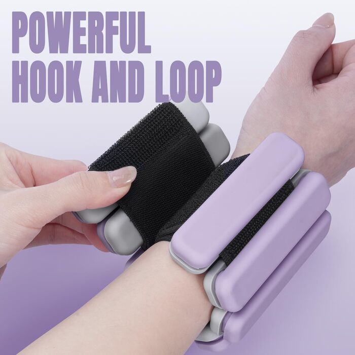 Набір манжет для ніг Sportneer 2 шт. (0,5 кг та 1 кг) для йоги, танців, аеробіки (0,5 кг*2, фіолетовий)