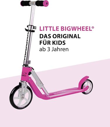 Дитячий самокат HUDORA Little BigWheel, алюмінієвий, для дітей від 3 років, складаний, регульований, великі колеса, до 100 кг