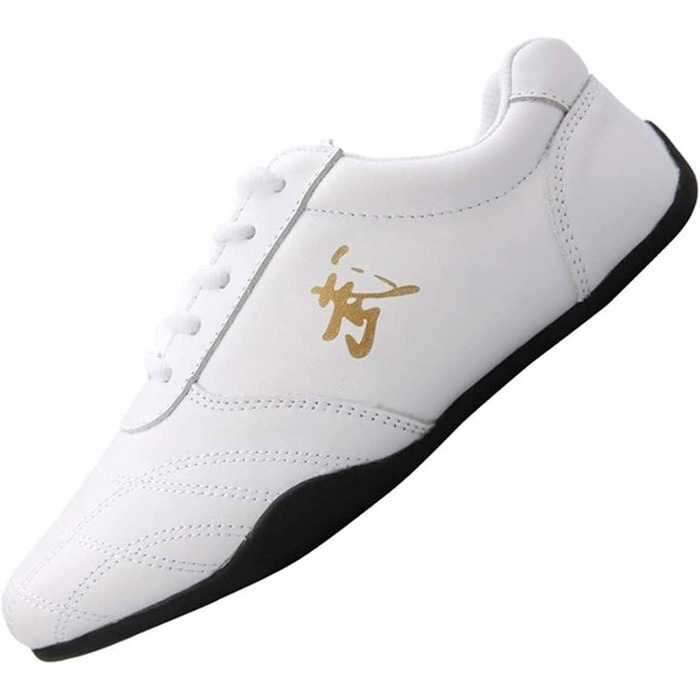 Жіноче взуття для бойових мистецтв VIBLiSS: легкі кеди для цигун, кунг-фу, тай-чи. Антиковзаючі, шкіряні, 40 EU, білі