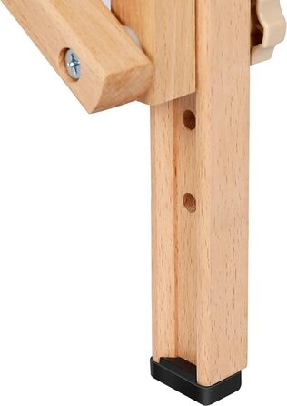 Масажний стіл Yaheetech з 2 зонами, портативний, регульована висота, дерев'яні ніжки, з підголовником та підлокітниками, 213 x 82 x 85,5 см, до 250 кг, кремовий