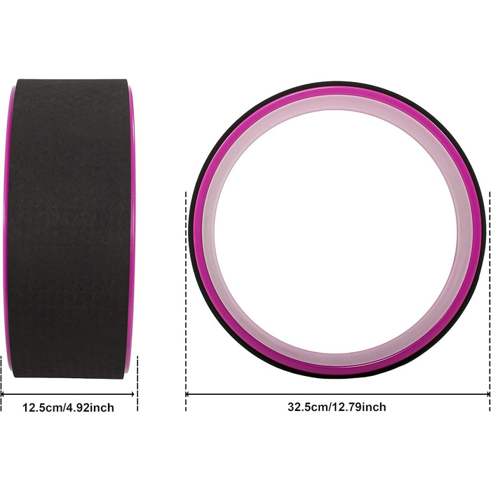 Fitvids Йога-вал для розтяжки – зручна підтримка поз та прогинів, рожевий колір