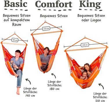 Гамак-крісло La Siesta Domingo (Toucan, Basic) з бамбука та органічної бавовни GOTS. Розкручується на 360° для релаксу та стилю