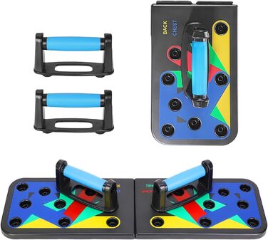 Флінтронік Тримачі для віджимань, дошка для віджимань, складані, портативні, багатофункціональні, фітнес-дошка для тренувань всього тіла, 13 в 1