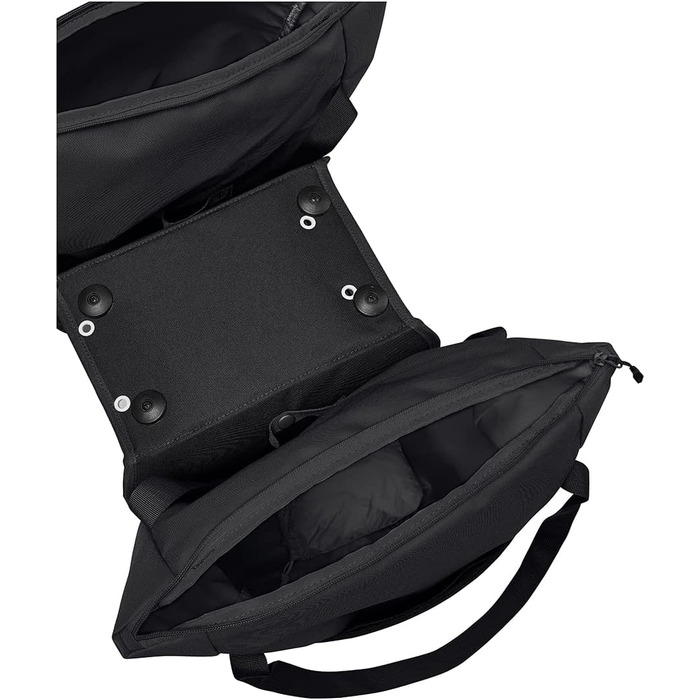 Велосипедна сумка VAUDE TwinShopper 44 л, чорна, з дощовиком, окреме використання, шопер, універсальний розмір