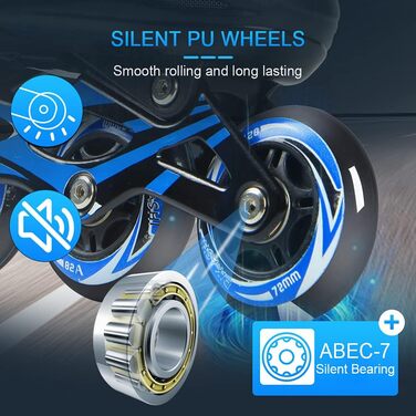 Роликові ковзани Lixada для дітей та підлітків з підсвічуванням, розмір 28-33/34-37/38-41, рожевий колір