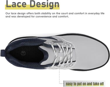 Гольф-взуття чоловіче ULTIANT, водонепроникне, з шнурівкою, дихаюче, для тренувань (сірий, 48 EU)