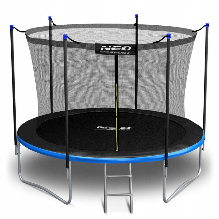Садовий батут Neo-Sport 8ft/252см із внутрішньою сіткою та драбиною