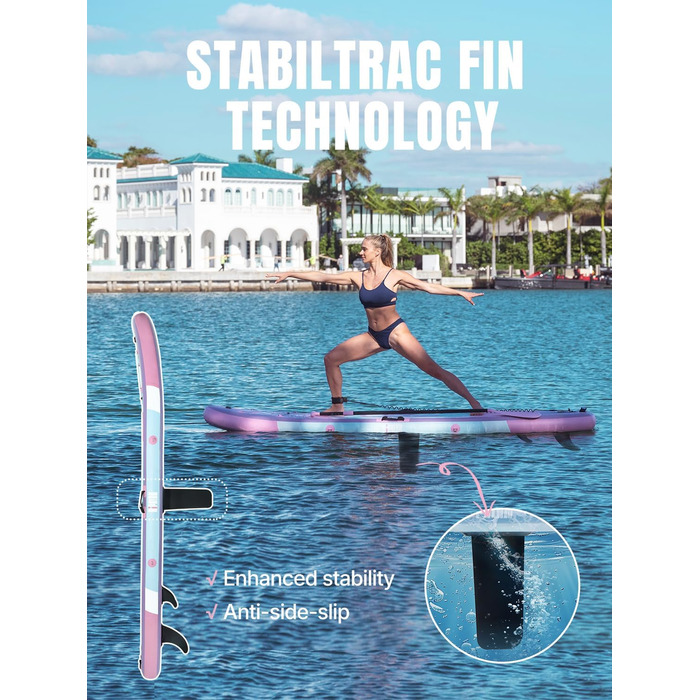 Надувне SUP-борд Niphean з сидінням та аксесуарами, 320 см, для всіх рівнів, 200 кг, для 2 осіб, Stand Up Paddle Board для дорослих Tidal Plaid