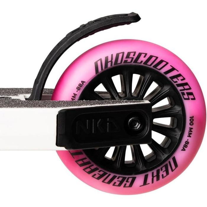 Трюковий самокат NKD Stunt Scooter (Біло-Рожевий) - Алюмінієвий, ABEC-9, 360° обертання керма для фристайлу