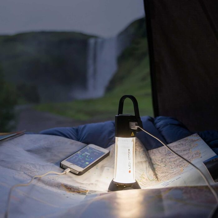 Ліхтар LED Ledlenser ML6 Warm Light 750 люмен, акумуляторний, до 200 год, з Powerbank, червоним світлом, магнітний, для кемпінгу та активного відпочинку, чорний