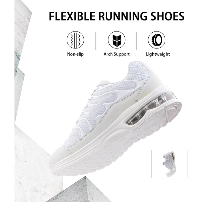 Кросівки Hitmars для бігу та занять спортом: чоловічі та жіночі, білі та чорні, розміри EU 36-48