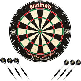 Дартборд Winmau PRO-SFB у комплекті з 2 наборами сталевих дротиків