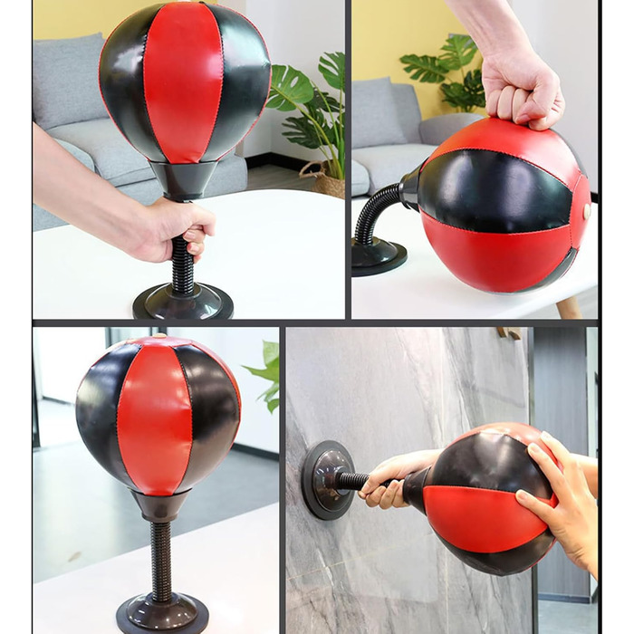 Бокс-груша на присосці надувна для боксу, дітей, дорослих, офісу, студентів, дому - тренажер для рук
