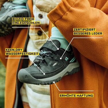 KEEN Targhee Low - водонепроникні трекінгові черевики для дітей (32/33 EU), колір Magnet Tillandsia Purple