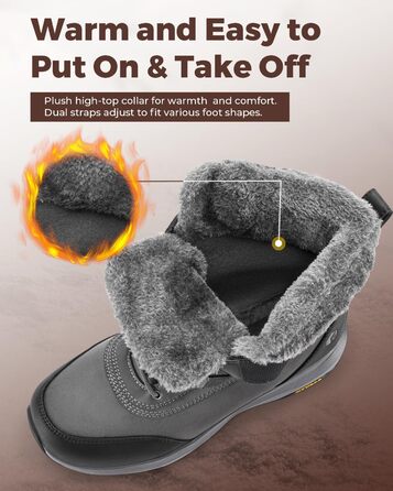 Черевики зимові чоловічі FitVille широкі (X-Weit) теплі водонепроникні сірі (42.5 EU)