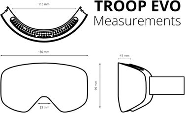 NAKED Optics The TROOP EVO: гірськолижні окуляри для чоловіків та жінок, сноуборд окуляри з змінними лінзами, окуляри для сноубордингу та катання на лижах