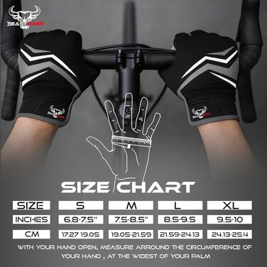 Велосипедні рукавички BEAST RAGE з посиленням, чорні, для MTB, BMX, шосе, чоловічі та жіночі, антиковзаючі, з амортизацією, для сенсорних екранів