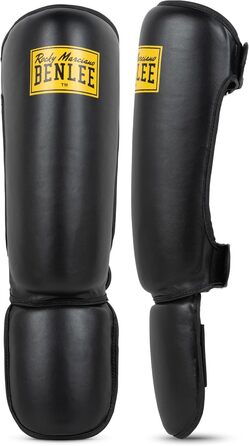 Захисники гомілок BENLEE Guardian з екошкіри, чорні (один)