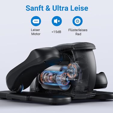 Міні еліптичний тренажер MERACH з пультом, дисплеєм, 12 швидкостей, тихий та портативний степер для дорослих, молоді та людей похилого віку, чорний