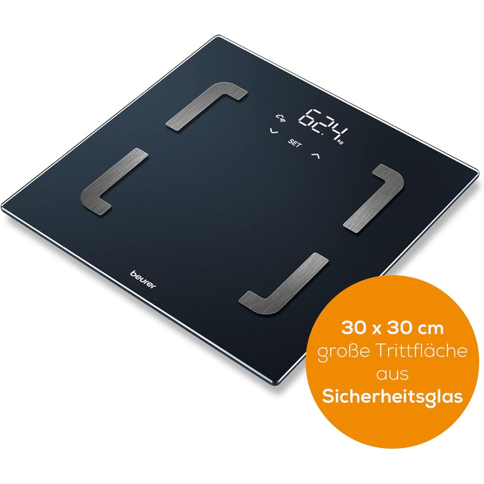 Beurer BF 880 діагностичні ваги з Wi-Fi та Bluetooth, цифрові ваги для аналізу складу тіла, додаток, вимірювання жиру, м'язів, до 180 кг
