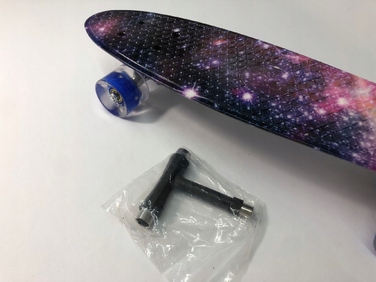 Пенні-борд MalPlay Fiszka, рожевий, 56 см, світлодіодні колеса LED, підшипники ABEC-7